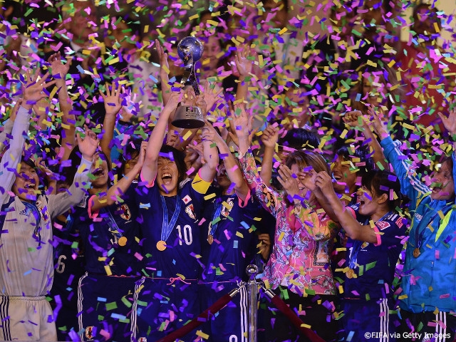 U-17 Japan Women’s National team　 FIFA U-17 Women’s World Cup in Costa Rica 2014 Champion Comments of president Otake, coaches Zaccheroni and Sasaki 