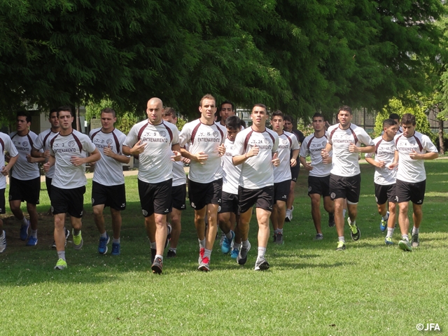 Lanus from Argentina had first practice for Suruga Bank Championship 2014 CHIBA