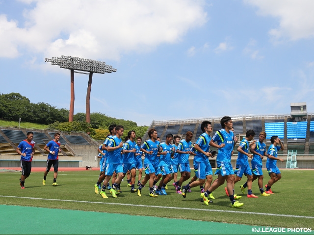 U-21 Japan National Team squad's tactical training camp in Fukuoka 