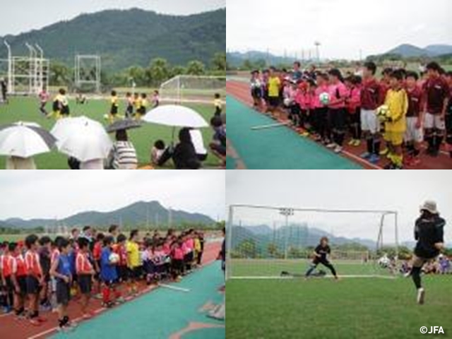 JFAフットボールデーフェスティバル　宮崎県の日南市総合運動公園陸上競技場に、約430人が参加！