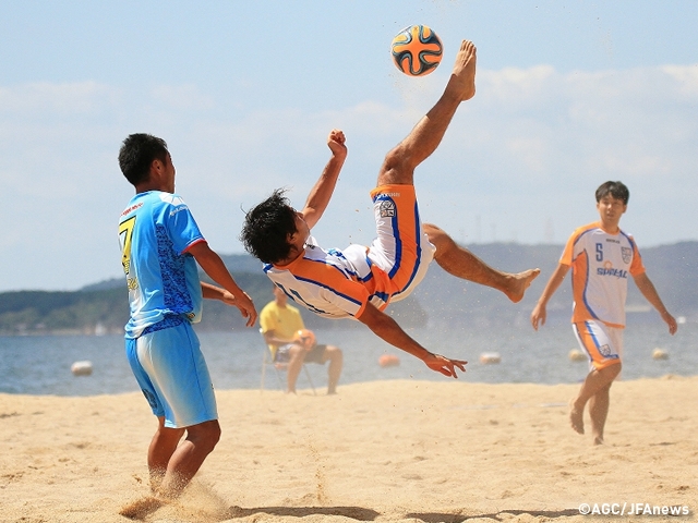 The 9th Japan Beach Soccer Championship has just started in Okayama!