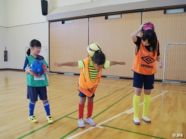 Participants enjoy time at JFA Nadeshiko Hiroba in Sendai