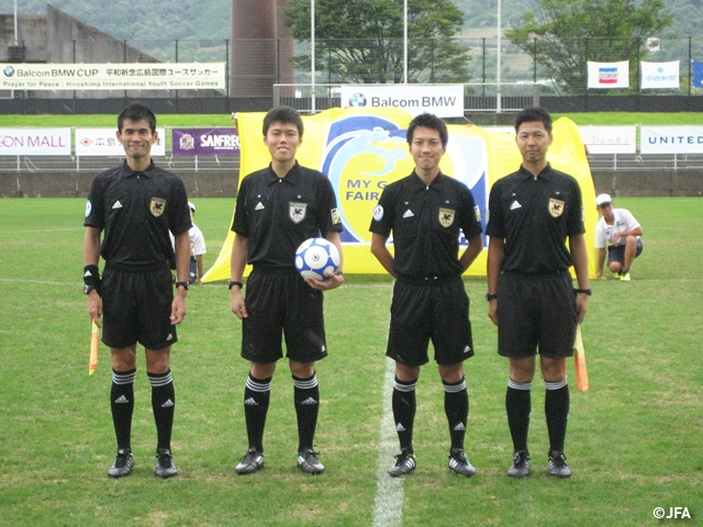 Balcom BMW CUP 平和祈念 広島国際ユースサッカー2014で1級審判員強化研修会を実施