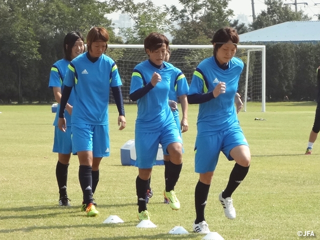 Nadeshiko Japan make final adjustments for quarterfinal at the 17th Asian Games