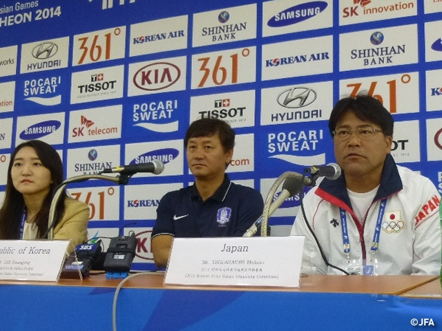 Joint press conference comments before quarterfinal match U-21 Japan against U-23 Korea – 17th Asian Games Incheon 2014