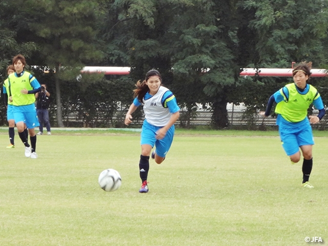 Nadeshiko Japan make final adjustments for semi-final at the 17th Asian Games