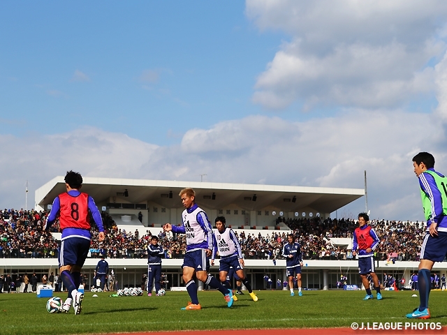 軽めの調整で、次の試合地・大阪へ移動