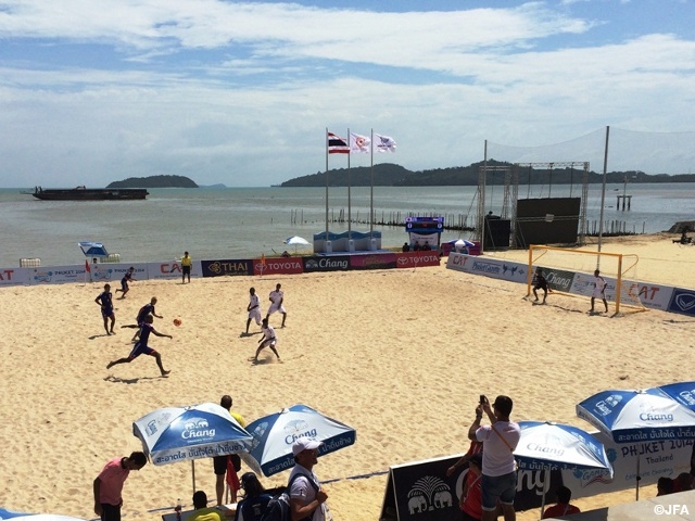 ビーチサッカー日本代表　アジアビーチゲームズ UAE代表にPK戦の末敗れるも2位でグループステージ突破