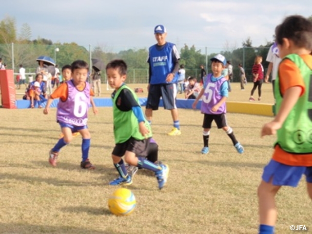 JFAキッズサッカーフェスティバル　岐阜県関市の関市中池グリーンフィールドに、約280人が参加！