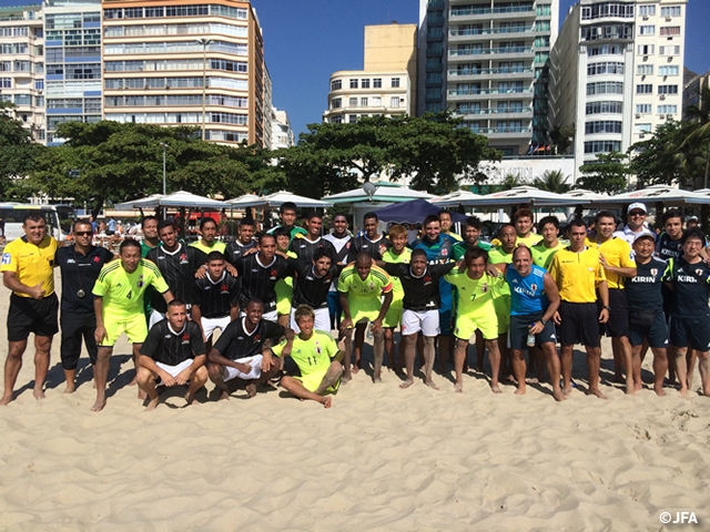 Japan’s beach soccer squad win first match in South America trip
