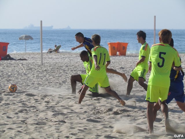 Beach Soccer Japan National Team win three straight games with consecutive goals late in games on South America tour!