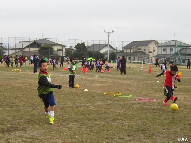 JFAキッズサッカーフェスティバル　宮城県亘理郡の亘理総合運動場に、約340人が参加！