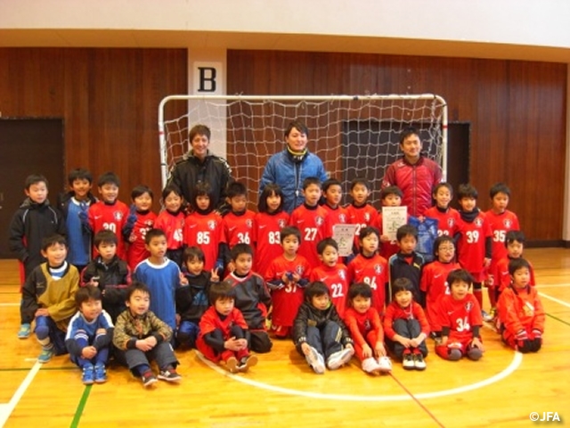 JFAキッズサッカーフェスティバル　長野県塩尻市の塩尻市立体育館に、約340人が参加！