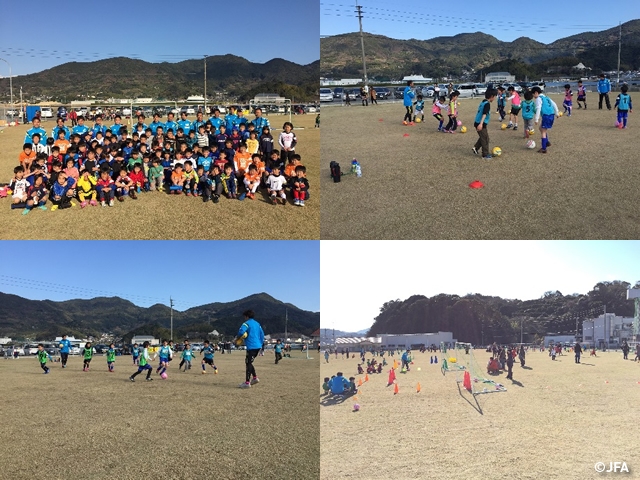 JFAキッズサッカーフェスティバル 長崎県長与町の長与町多目芝生広場に、約340人が参加！