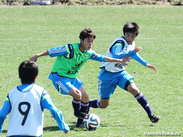 U-15日本代表候補　東日本キャンプ最終日、紅白戦を実施