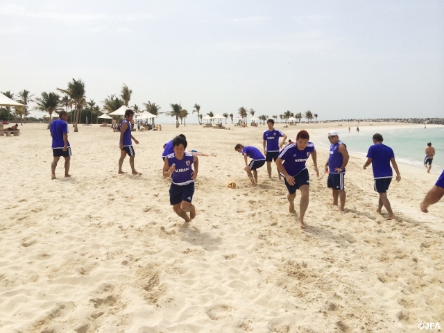 Japan beach soccer national team prep camp for AFC Championship in Qatar 2015(3/17)
