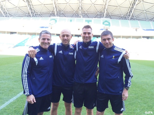 KIRIN CHALLENGE CUP 2015: Referees for Japan-Tunisia match go through pre-match day practice