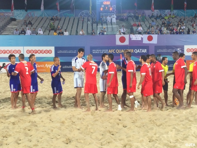 One more victory towards earning World Cup berth, winning quarterfinal at AFC Beach Soccer Championship Qatar 2015!