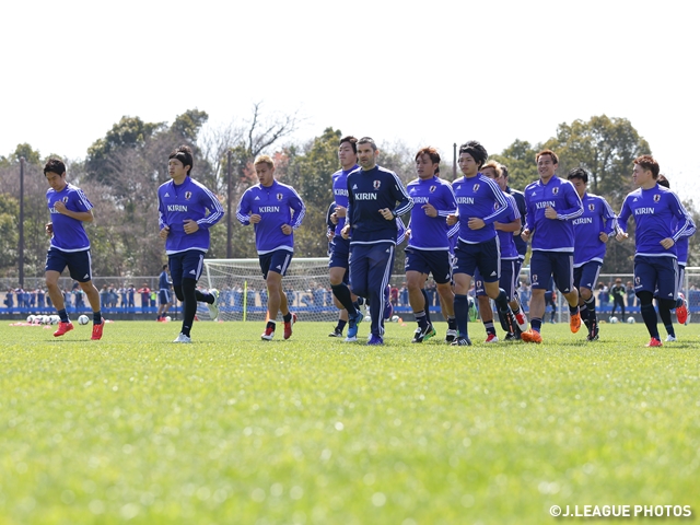 SAMURAI BLUE getting ready for next match