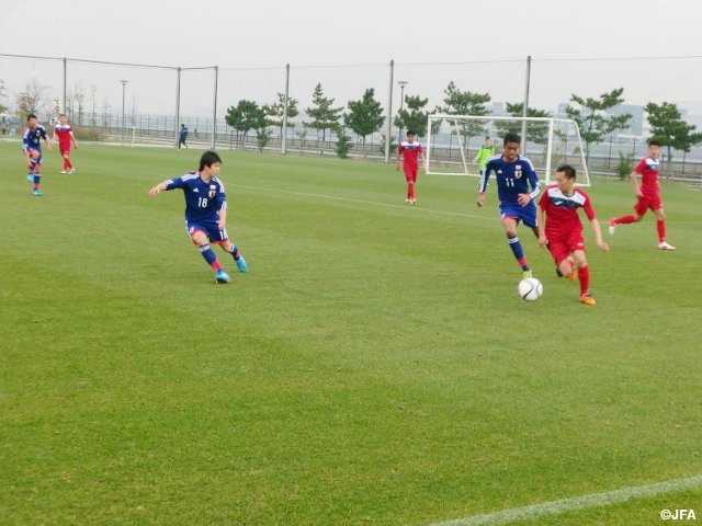  U-15日本代表　日本・中央アジア交流大会　U-15キルギス代表と対戦、3位で大会を終える