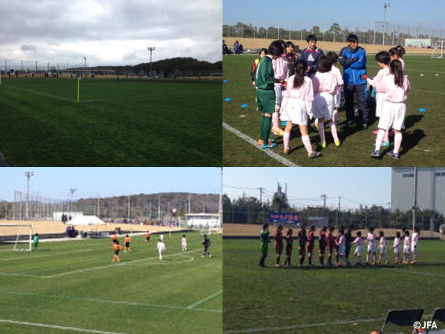 JFAガールズサッカーフェスティバル　山口県山陽小野田市の山口県立おのだサッカー交流公園に、約350人が参加！