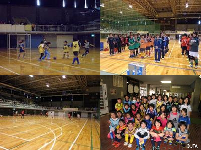 JFAレディース/ガールズサッカーフェスティバル　北海道帯広市の帯広市総合体育館に、約380人が参加！