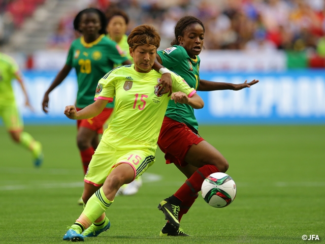 Nadeshiko Japan clinch Round of 16 berth, defeating Cameroon 2-1 at 2nd group stage match