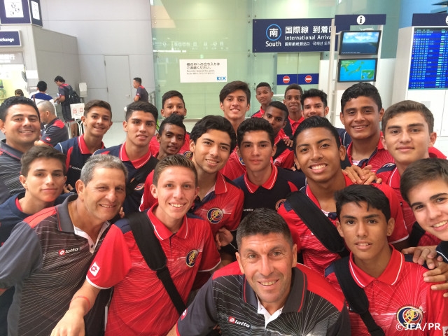 U-16 Costa Rica National Team land in Japan for U-16 International Dream Cup 2015 Japan Presented by JFA