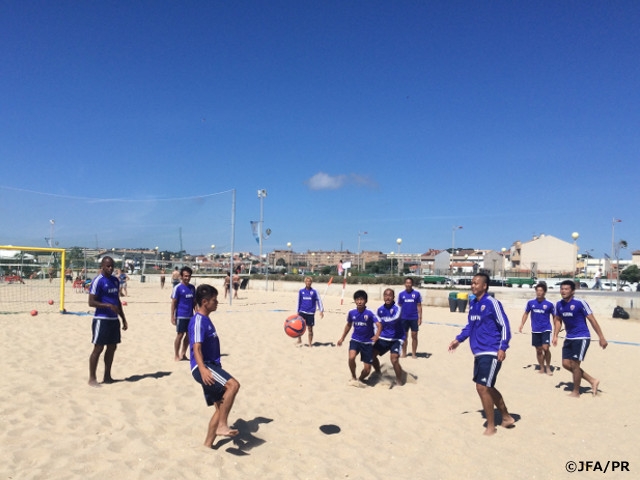 Japan Beach Soccer National Team hold 2nd practice session in Espinho for FIFA Beach Soccer World Cup Portugal 2015