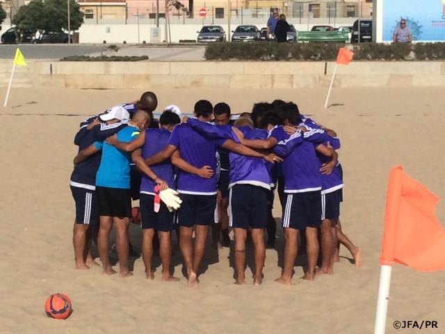 Japan Beach Soccer National Team in final preparation for opening match in 2015 FIFA Beach Soccer World Cup