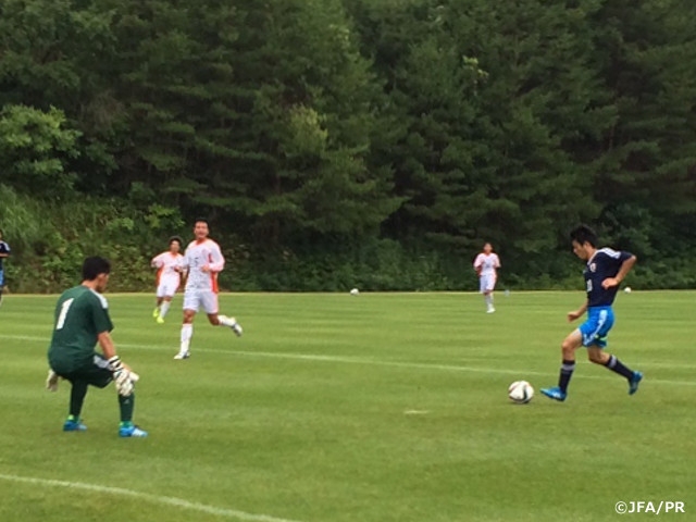 U-18 Japan National Team short-listed squad training camp - practice match report   vs. College of Upward Players in Soccer