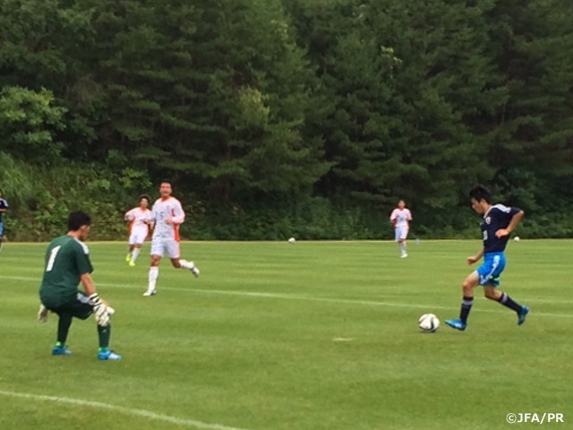 U-18日本代表候補　トレーニングキャンプ　練習試合マッチレポート　vs　JAPANサッカーカレッジ