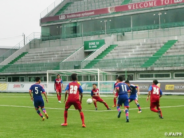 U-15日本代表　親善試合でU-15タイ代表に勝利