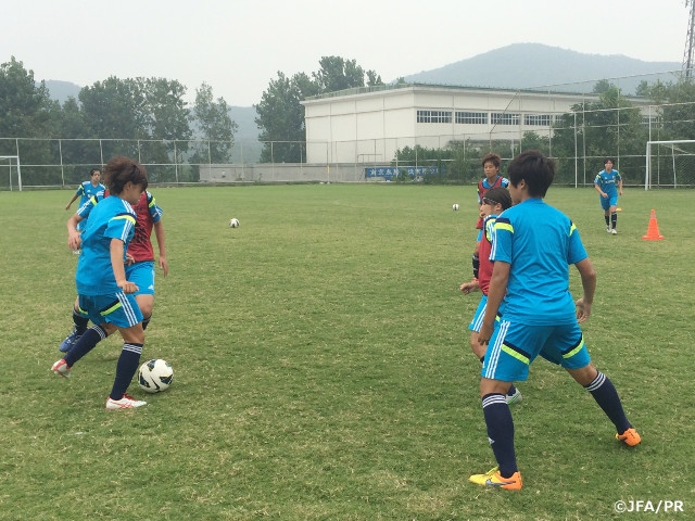 U-19日本女子代表、ウズベキスタン戦に向けた調整を行う～AFC U-19女子選手権中国2015～