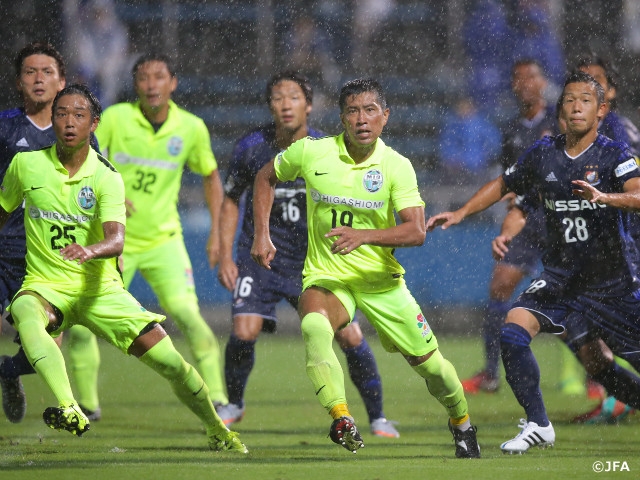 第95回天皇杯　横浜FMとMIOびわこ滋賀の一戦は豪雨により中止、10月11日に再開試合を実施