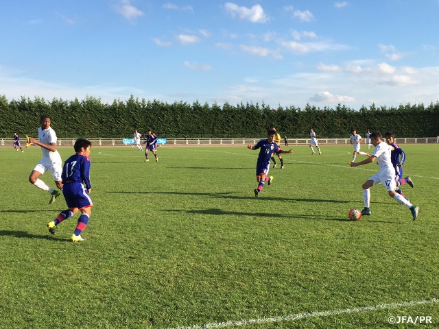 U-15日本代表　バル・ド・マルヌU-16国際親善トーナメント2015 第1戦 4-3でU-15イングランド代表に勝利