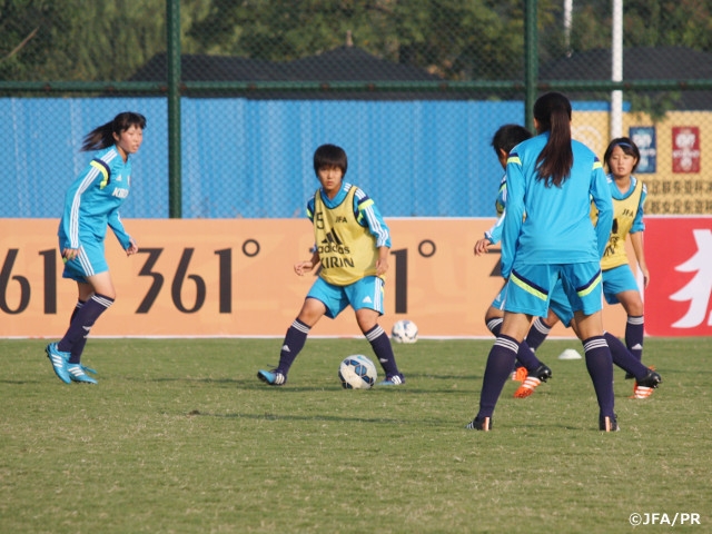 U-16 Japan Women's National Team arrive for AFC U-16 Women's Championship in host city, Wuhan, China PR