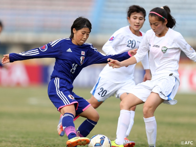 U-16日本女子代表　AFC U-16女子選手権中国2015　初戦を勝利で飾る