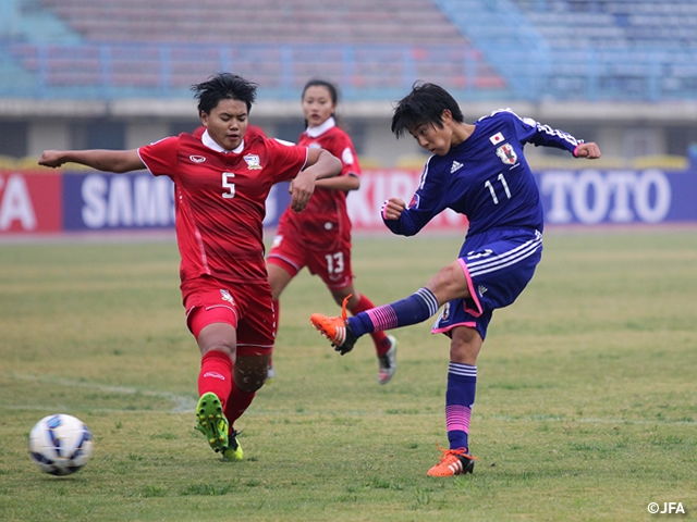 U-16日本女子代表　AFC U-16女子選手権中国2015　タイに勝利し、FIFA U-17女子ワールドカップヨルダン2016の出場権を獲得