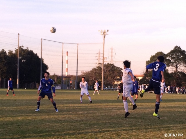 U-18 Japan National Team short-listed squad Training Match 1st against Nippon Sport Science University at Training Camp