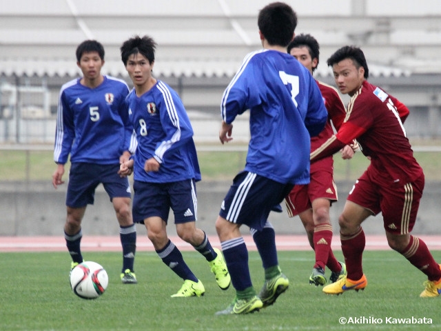 U-18 Japan National Team short-listed squad Training Match 2nd against Ryutsu Keizai University at Training Camp