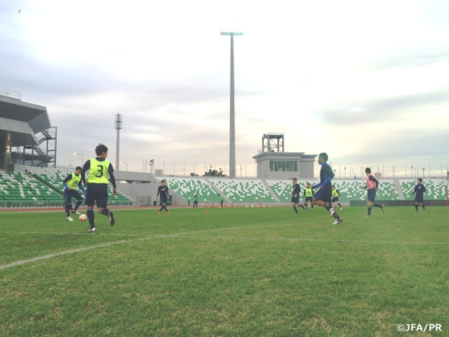 U-23 Japan National Team practise for U-23 Syria match