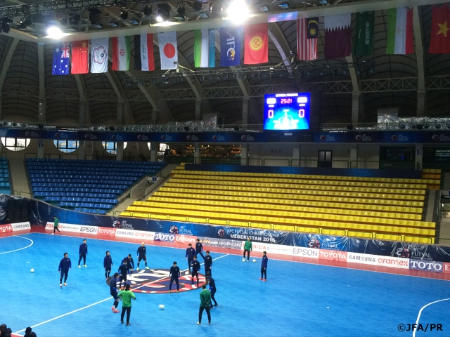 The 1st match will kick off soon! Japan Futsal National Team had an official training session in preparation for the AFC Futsal Championship