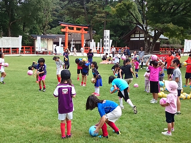 JFAレディース／ガールズサッカーフェスティバル 京都府京都市の上賀茂神社に、80人が参加！