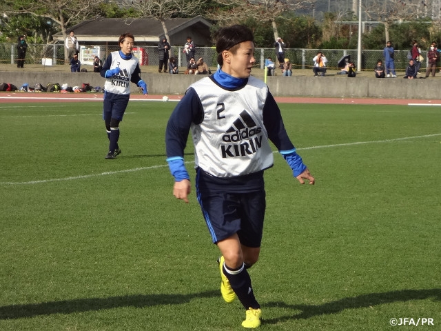 Japan Women's National Team short-listed squad work on defence against male college players