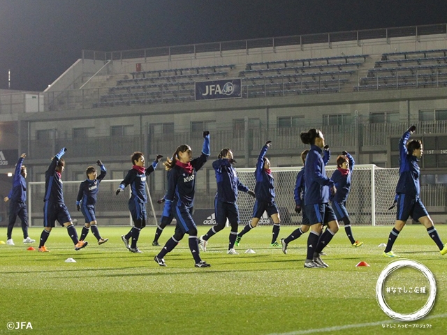 Nadeshiko Japan go through tactics just before Olympic qualifiers