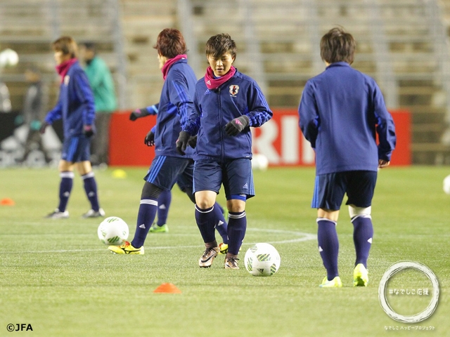 Nadeshiko Japan had official training at Kincho Stadium