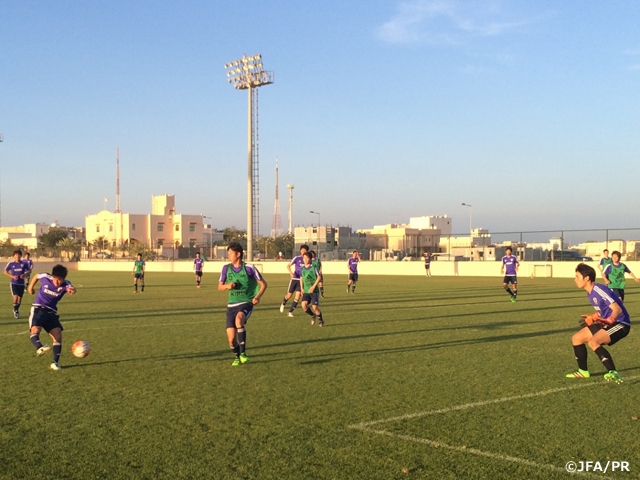 U-19 Japan National Team hold training session in preparation for game against Bahrain