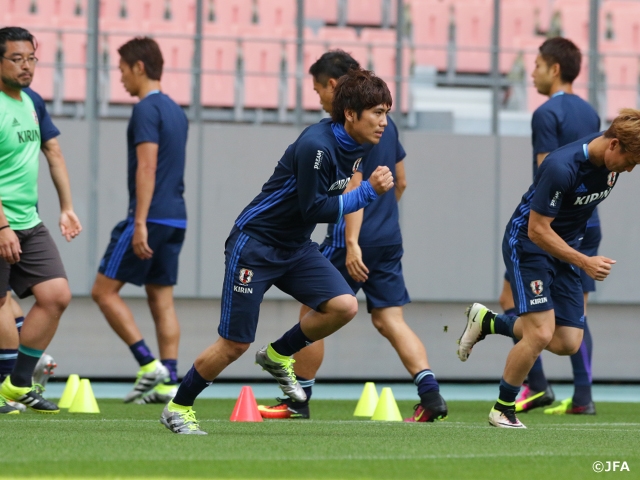 SAMURAI BLUE go through tactics behind closed doors ahead of Bulgaria clash