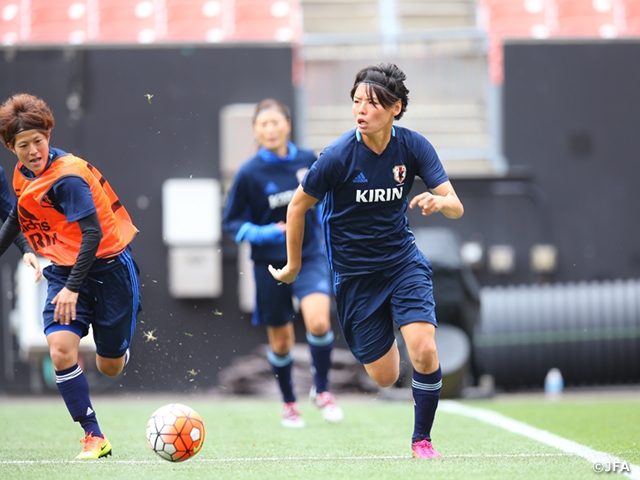 Nadeshiko Japan travel to Cleveland Ohio, work out at match site